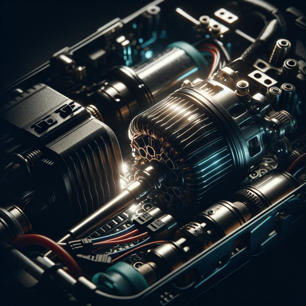 DALL·E 2024-01-23 19.49.54 - A macro photograph of the electric motor and Electronic Speed Con...png