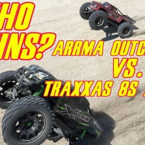 Arrma Outcast 8S Vs Traxxas 8S XMaxx Drag Racing