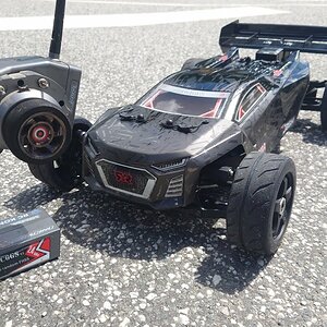 Testing top speed with the Arrma Typhon Street Monster on Toyo Proxes R888