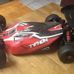 Arrma Typhon with wing and spoiler mod