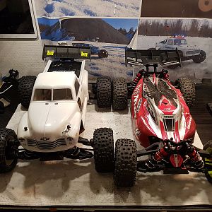 ARRMA Siren 6s BLX 1/10th 4wd truck By TpParts RcXtreme VS ARRMA Typhon 6s BLX V2 1/8th buggy