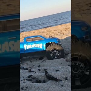 Arrma Big Rock Thrash at the beach