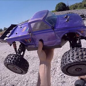 ARRMA Outcast 6s "PURPLE GOING FULL BORE!" with 4s Outcast "ALMOST TAKES ME OUT!"