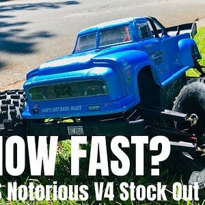 How Fast Is The 6S Arrma Notorious V4 Stock Out The Box?