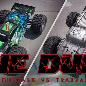 2040 RC & DRRC STUNT - The duel: Arrma Outcast vs Traxxas e-revo 2.0 @ Oreste del Buono skatepark