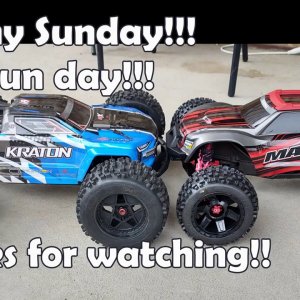 Traxxas Maxx VS Arrma Kraton 6s (Tug Of War) battle it out!