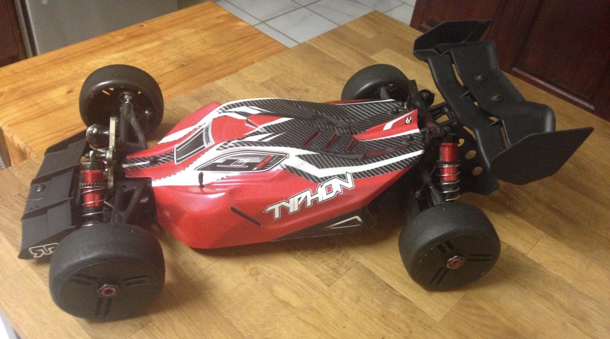 Arrma Typhon with wing and spoiler mod
