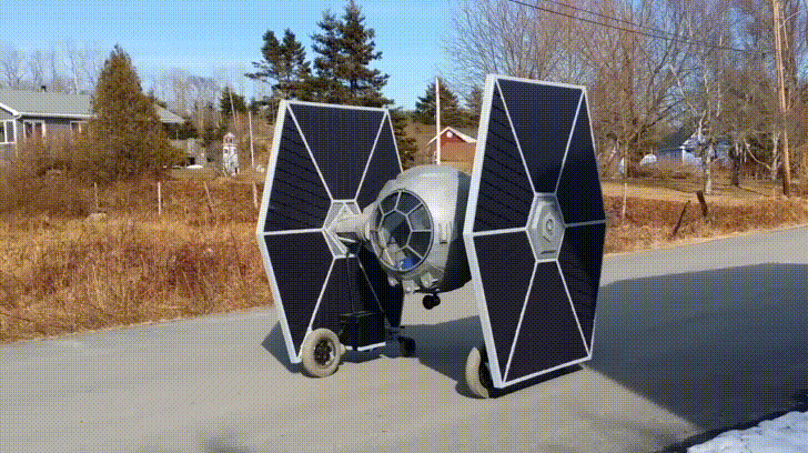 Dad Builds Electric-Powered Rideable TIE Fighter for His Son